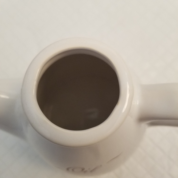 Oil & Vinegar Cruet White Cermanic Cert International Corp Made In Portugal VTG - Picture 4 of 12